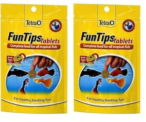 Tetra FunTips Tablets - Complete Tropical Fish Food for Healthy Feeding, 20 Tablets (Pack of 2)