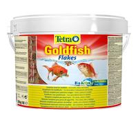 Tetra Goldfish Flake Fish Food Bucket, Complete Fish Food for All Goldfish, 10 Litre