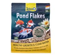 Tetra Pond Flake, Complete and Varied Fish Food for Young and Small Pond Fish, 4 Litre