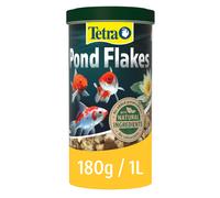Tetra Pond Flakes, Complete Fish Food for Small and Young Pond Fish, 1 Litre
