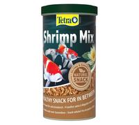 Tetra Pond Shrimp Mix, Natural Food Snack with Shrimps and Gammarus for All Pond Fish, 1 Litre