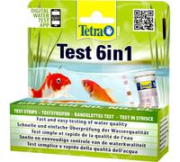 Tetra Pond Test 6-in-1 Strip, to Test 6 Essential Water Quality Parameters in Less Than 60 Seconds (25 Strips),White