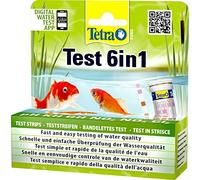 Tetra 6-in-1 Pond Test Strips - 25 Tests - pH, KH, GH, NO2, NO3, NH3/NH4 - Model 388207