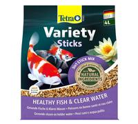 Tetra Pond Variety Sticks Fish Food, Mix of Three Different Food Sticks for All Pond Fish, 25 Litre