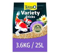 Tetra Pond Variety Sticks Fish Food, Mix of Three Different Food Sticks for All Pond Fish, 25 Litre