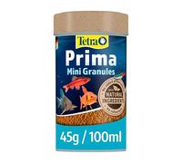 Tetra Prima Fish Food Mini Granules , Complete Fish Food for Small Mid-Water and Bottom-Feeding Fish, 100 ml, transparent