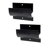 Tetra-Teknica (2-Pack) GMH-01-2P 4-in Steel Wall Mount Ladder and Wheelbarrow Hanger, Matte Black