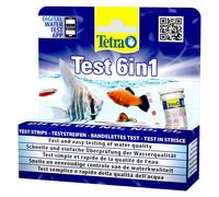 Tetra Test 6 in 1 25 strips Aquarium Water Testing Kit pH KH GH NO2 NO3 CL2