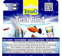 Tetra TEST 6 in 1 pH KH GH NO2 NO3 Cl2 25 test strips WATER QUALITY NEW