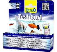 Tetra Test 6-in-1 Strips Aquarium to Test 6 Essential Water Quality Parameters in Less Than 60 Seconds, Pack of 25
