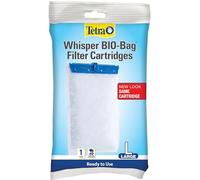 Tetra Whisper Bio-Bag Filter Aquarium Cartridges, Large Filter for Freshwater and Marine Fish, Removes Odors and Discoloration, Ready to Use, 1 count, Large Blue Filter
