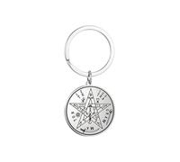 Tetragrammaton Pentagram Necklace for Men Women Tetragrammaton Keychain Pentagram Protection Amulet Pagan Wicca Jewelry (keychain)