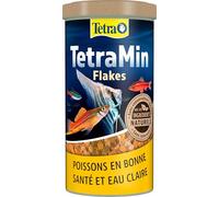 TetraMin Flakes - Balanced Fish Food in Flake Form for Larger Ornamental Fish, Clear Water, 1L Can