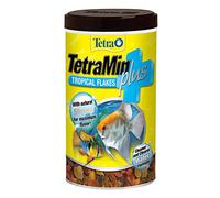 TetraMin Plus Tropical Flakes, Cleaner and Clearer Water Formula, 1-Ounce | With Natural Shrimp For Maximum Flavor, Made With Proteins For Growth & Prebiotics for Digestion, Clean & Clear Water Formula