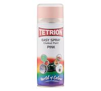 Tetrion Easy Spray Chalk Effect Pink 400ml - Acrylic-Based Spray Paint for Matte Finish on Various Surfaces, Ideal for DIY & Craft Projects