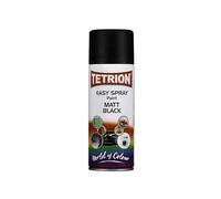 Tetrion Easy Spray Matt Black Acrylic Paint 400ml - for Interior & Exterior Surfaces - High Quality DIY & Professional Use