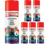 Tetrion Easy Spray Paint, Red Oxide, 400 ml (Pack of 6)