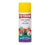 Tetrion Glossy Spray Paint 400ml Aerosol - High Visibility Finish for Interior & Exterior Surfaces - Fast Drying Acrylic in Yellow