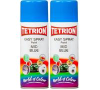 Tetrion Mid Blue Easy Spray Paint 400ml (Pack of 2)