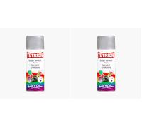 Tetrion Silver Chrome Easy Spray Paint 400ml (Pack of 2)