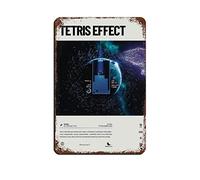 Tetris Effect (2018) Video Game Poster Retro Poster Metal Tin Sign Chic Art Retro Iron Painting Bar People Cave Cafe Family Garage Poster Wall Decoration 8x12inch(20x30cm)