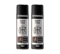 Tetroseal, Black, Stone Chip, Aerosol, 500ml - Tough, Flexible Underbody Protection, Rust & Chip Resistant, Sound Deadening, Ideal for Lower Panels, Sills & Spoilers (2 Pack)