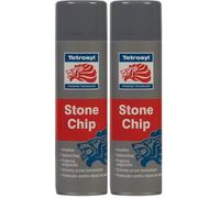 Tetroseal, Grey, Stone Chip, Aerosol, 500ml - Tough, Flexible Underbody Protection, Rust & Chip Resistant, Sound Deadening, Ideal for Lower Panels, Sills & Spoilers (Pack of 2)