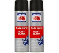 Tetrosyl ATS014 Trade Spray Paint Matt Black 500ml (Pack of 2)