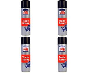 Tetrosyl ATS014 Trade Spray Paint Matt Black 500ml x 4