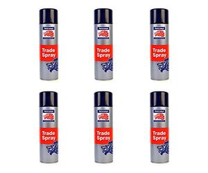 Tetrosyl ATS015 Trade Spray Paint Gloss Black 500ml x 6