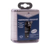 Tetrosyl Bluecol Universal Emergency Automotive Bulb and Fuse Kit, H7, H1 & H4. Stop, Indicator, Tail and Side Light Bulb. 10, 15 and 20 Amp Fuses.