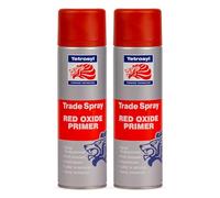 Tetrosyl Trade Spray Red Oxide Primer 500ml - Fast-Drying Acrylic Aerosol with Adjustable Nozzle for Spray-Gun Finish, Vehicle Primer & Surface Preparation (2 Pack)