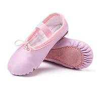 TETSUO Girls Ballet Flats, Ballerina Shoes Dance Slippers for Kids, Toddlers Dancing, Yoga Soft Gymnastic Pink