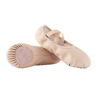 TETSUO Girls Ballet Shoes, Indoor Ballerina Dance Flats Slippers for Womens, Kids, Toddlers Dancing, Yoga Soft Light Pink
