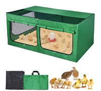 Tetuga Brooder Box for Chicks, Chicken Run Large Chick Starter Kit Portable Brooding Pen with Breathable Mesh & Waterproof Pad Outdoor Indoor Small Animal Enclosures for Chicken Duck Quail (Large)