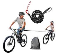 TeTupGa Bicycle Tow Rope Belt Strap Mountain Bike Parent-Child Pull Reflective Traction Portable Outdoor MTB Elastic Bicycle For Adult Kids Children (Black)