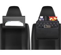TeTupGa Car Seat Back Hanging Bag Car Document Holder Multi-Pocket Bottle Bag Storage Box Organizer (F-Tissue Holder+Organiser)