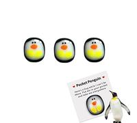 TeTupGa Little Pocket Penguin Hug, 3 PCS Mini Animal Pocket Hug Glass Mini Penguin Toy Gifts Cute Ornament For Birthday Wedding Party Valentine