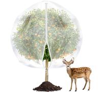 Tetutor 10x10 FT Fruit Trees Netting with Zipper,Large Tree Nets for Fruit Trees with Drawstring, Plant Garden Insect Bird Netting Pest Barrier for Peach Cherry Apple to Prevent Cicadas Bird