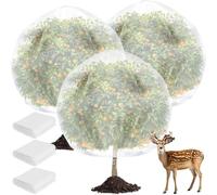 Tetutor 8.3 x 6.6 ft Fruit Trees Netting,3Pcs Large Tree Nets for Fruit Trees with Drawstring, Plant Garden Insect Bird Netting Pest Barrier for Peach Cherry Apple to Prevent Cicadas Bird