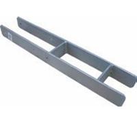 Tetzner & Jentzsch Hot-Dip Galvanized Post Holder 121mm/600mm Steel