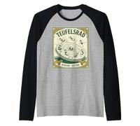Teufelsrad Munich Oktoberfest Devil's Wheel Vintage German Raglan Baseball Tee