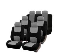 TEUIRHD Car Seat Cover Sets Car 7 Seats Cover Ventilation Cloth Protect Universal Interior Accessories Easy To Clean(Gray)