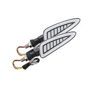 TEUIRHD Motorcycle Turn Signals 2pcs Motorcycle Turn Signal Lamp Dual Color Flowing Flash Indicator Lights DRL Running Light Side