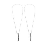 TEUOPIOE 2PCS Stainless Steel Breathing Necklace Relief and Mindful Breathing Tool, Portable Exhale Whistle Pendant for Meditation, Relaxation, Focusing and Calm For Adults Wellness Seekers