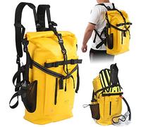 TEUOPIOE 7th Generation Waterproof Dry Bag Backpack - Thick, Durable Water Bag for Kayaking, Camping, Boating, Beach and Outdoor Water Sports(Yellow)