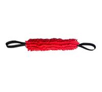 TEUOPIOE Interactive Dog Tug Toy with Handles, Durable Plush Chew Toy for Small & Medium Dogs, Soft and Gentle Tug of War Toy for Indoor & Outdoor Training and Playtime (Red)