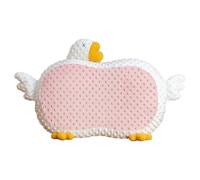 TEUOPIOE Memory Foam Pillows Neck Support Pillow Cat Belly Pillow Memory Foam Slow Rebound Throw Pillow Goose Shape Fuzz Single Cushion (Pink)