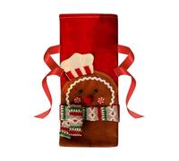 Teupyon Christmas Wine Bags,Wine Cover Wine Bottle Cover | Wine Cover with Drawstring, Bottle Covers Gingerbread Man Wine Bags, Christmas Decorations