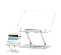 Teupyon Recipe Book Holder,Cookbook Holder 360-Degree Adjustable,Reading Stand Page Clip - for Chefs Home School College Dorm Classroom Library Kitchen Study Studio Office